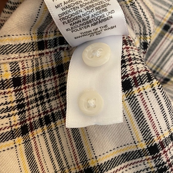 ASOS PLAID FLANNEL BUTTON DOWN LONG SLEEVE SHIRT SIZE MEDIUM - Picture 6 of 7